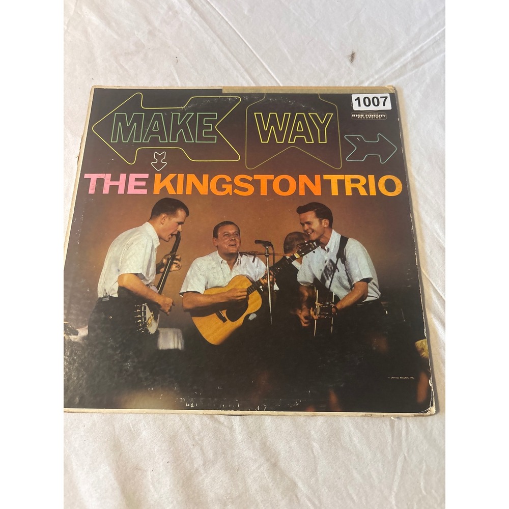 Capitol Records Make Way! The Kingston Trio LP 12in Black Good Folk Vinyl T-1474
